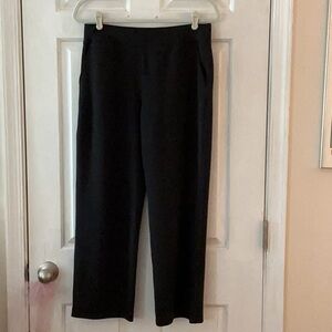 Lilly Pulitzer Noir Black ALWYN Hi Rise Wide Leg Crop Pants w/Pockets EUC S
